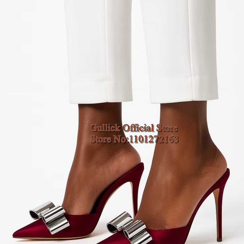 Slip Dress Satin - Mules con Tacco a Spillo in