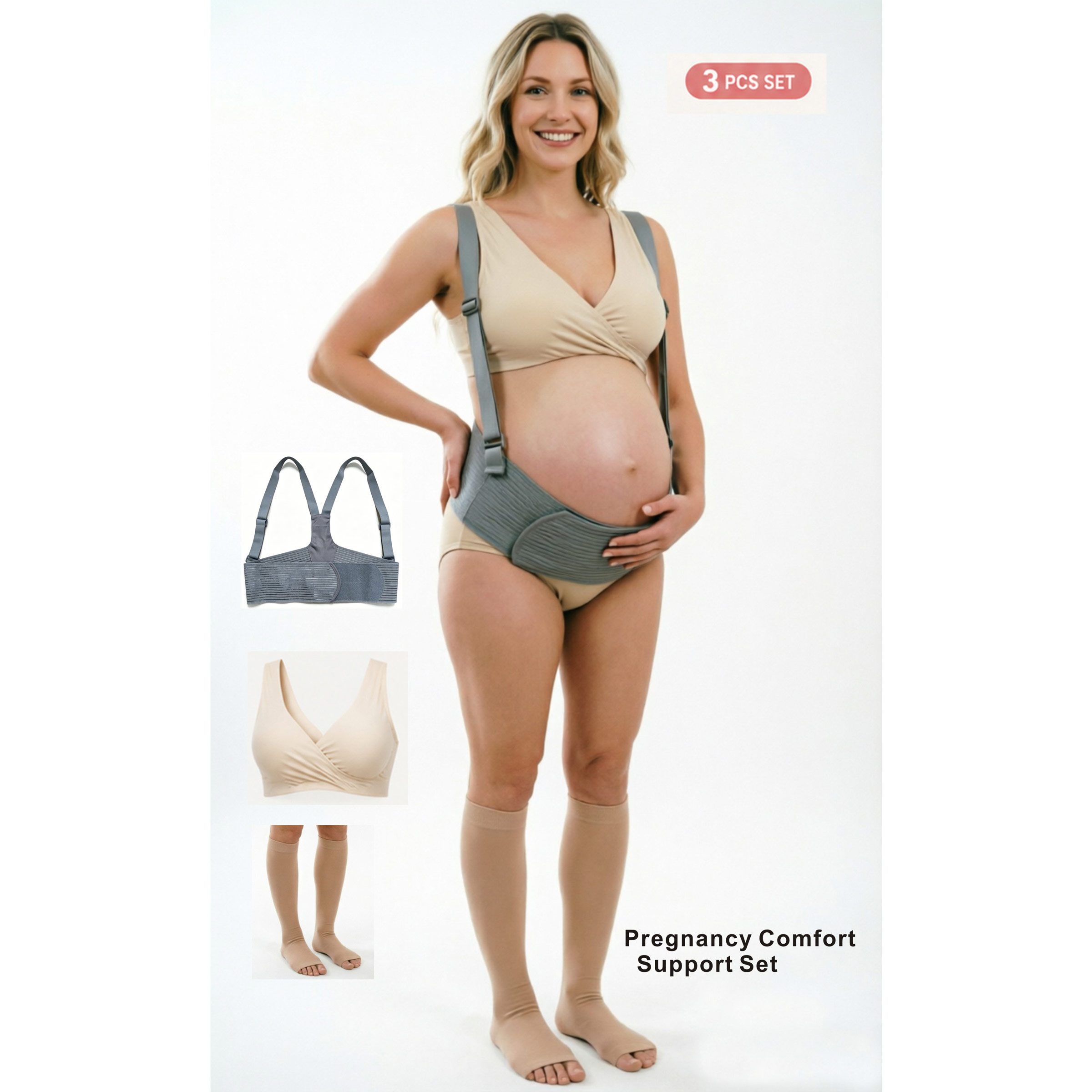 Nursing Bra Sleep - Set Essenziale per Maternità 3 Pezzi: