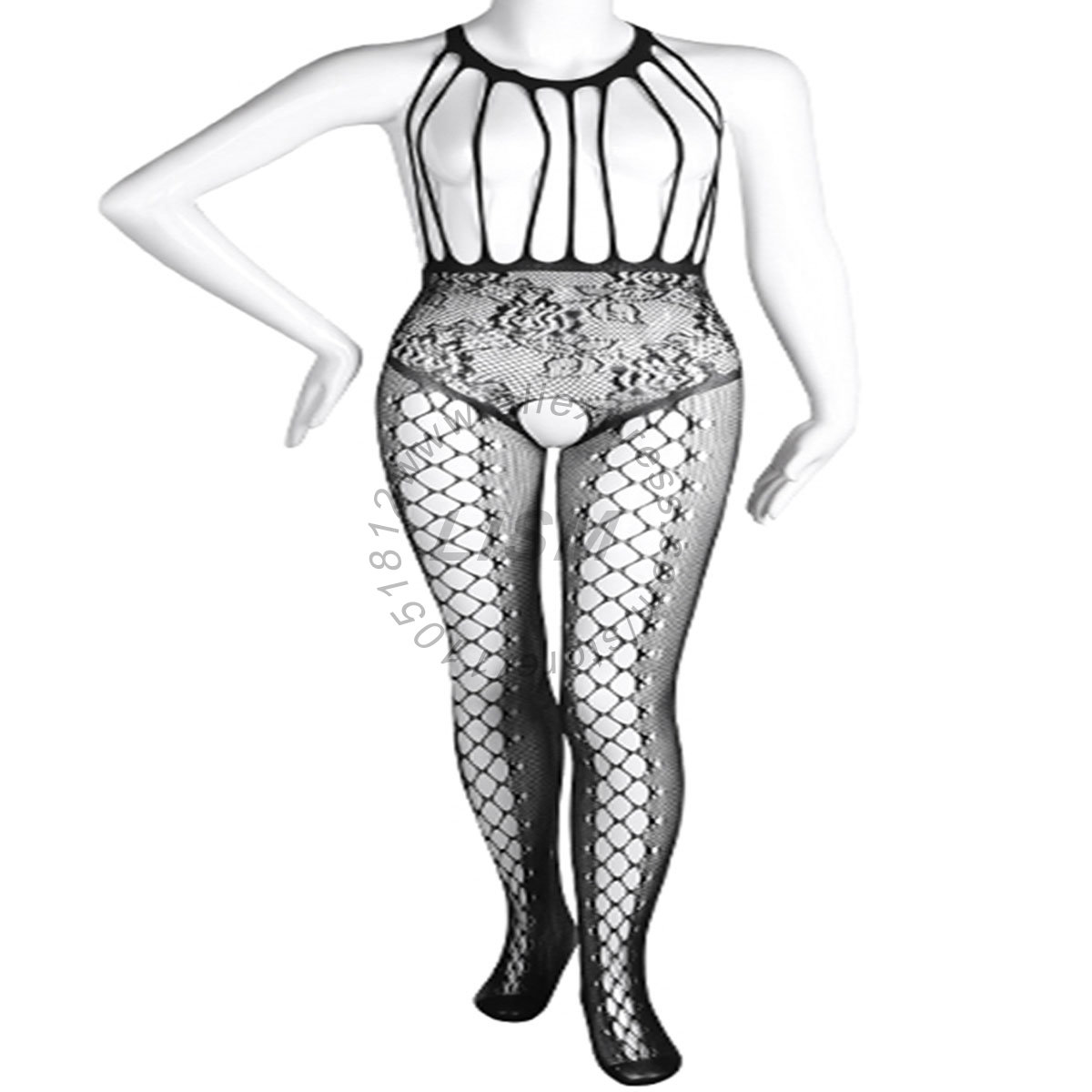 LISM Body Sexy con Scollo all' - Bodystocking Fishnet recensione e prezzo