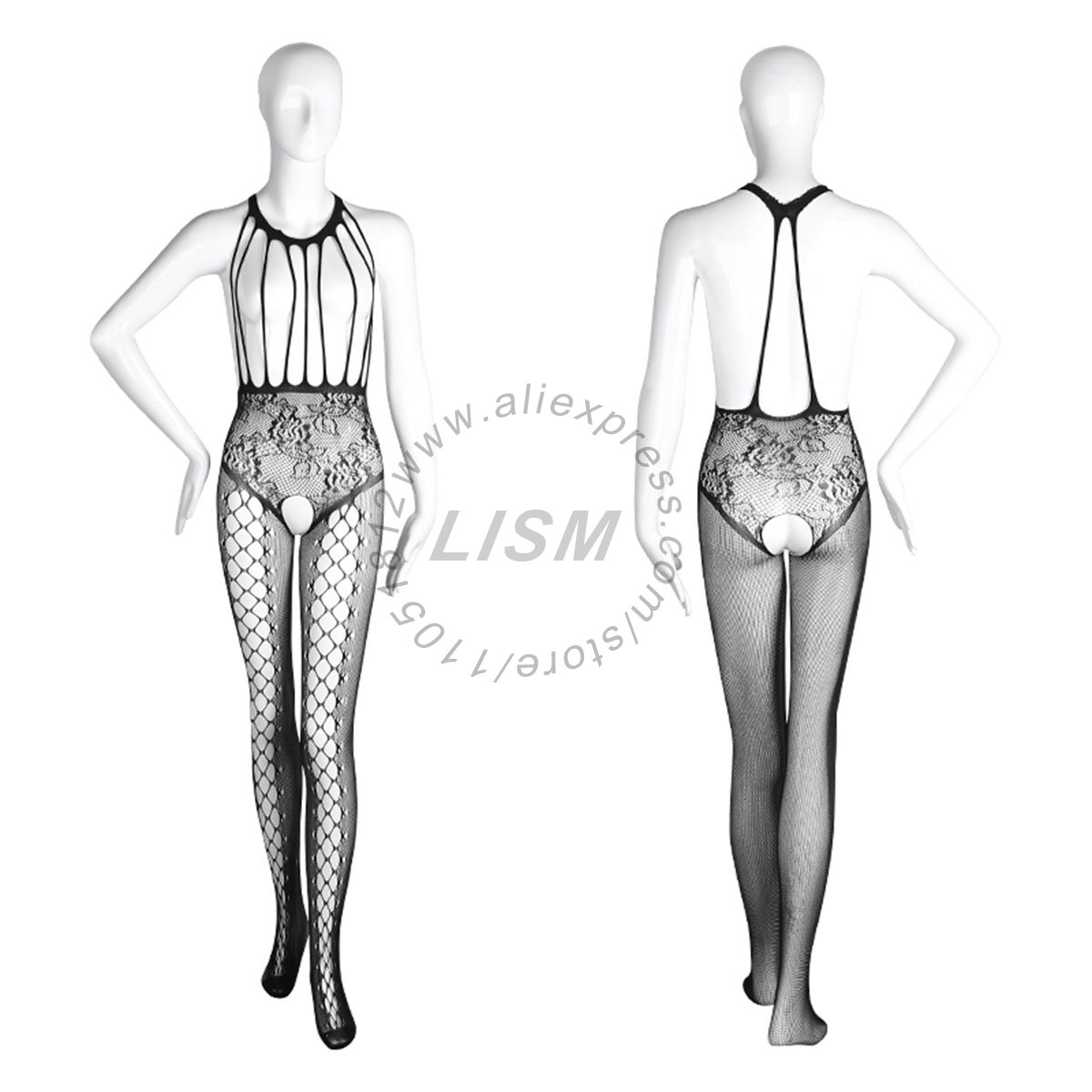 LISM Body Sexy con Scollo all' - Bodystocking Fishnet recensione e prezzo